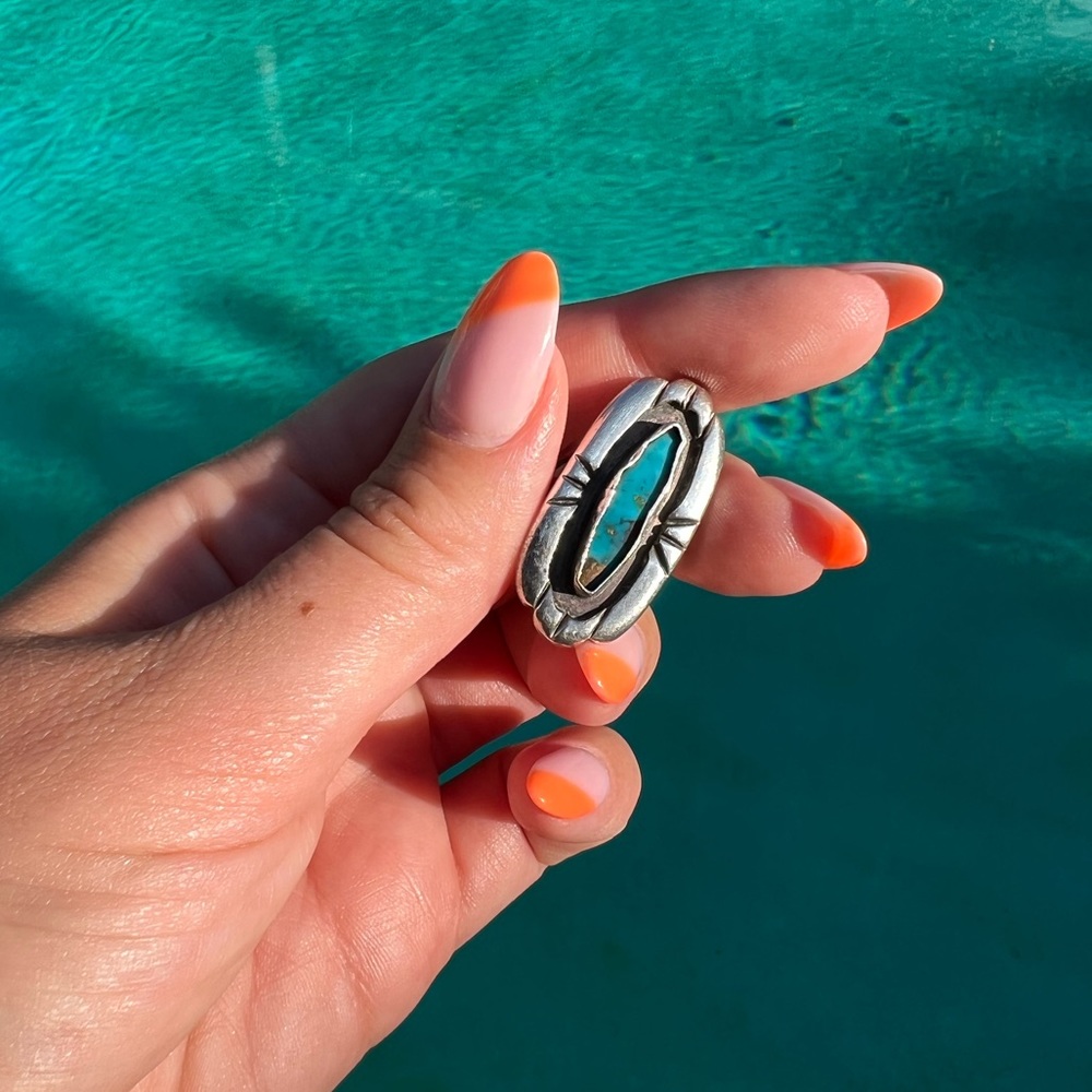 vintage turquoise sterling silver ring
